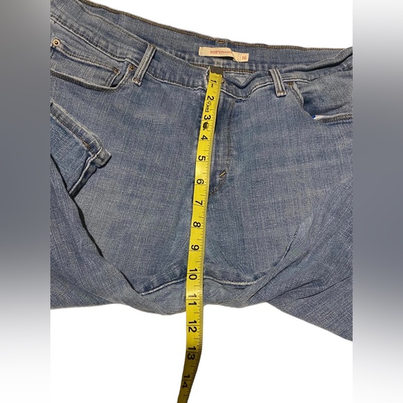 Levi’s505 Straight Jeans Women’s Size 16 Blue Light Wash Denim Stretch MidRise - Picture 11 of 16